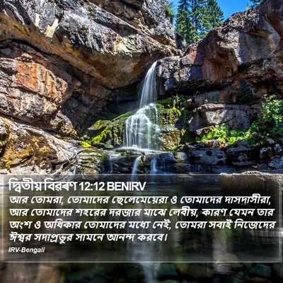 দ্বিতীয় বিৱৰণ 12:12 BENIRV Bible Verse Image