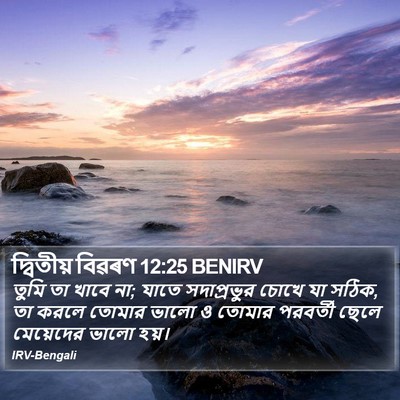 দ্বিতীয় বিৱৰণ 12:25 BENIRV Bible Verse Image
