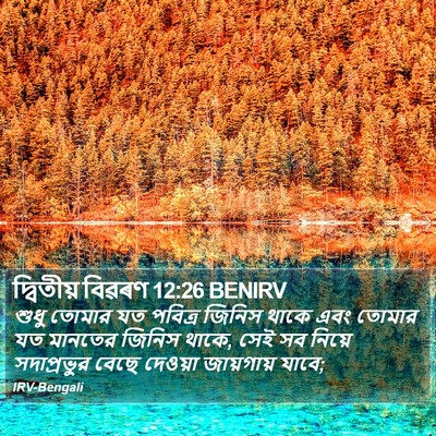 দ্বিতীয় বিৱৰণ 12:26 BENIRV Bible Verse Image