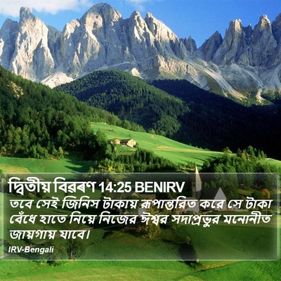 দ্বিতীয় বিৱৰণ 14:25 BENIRV Bible Verse Image