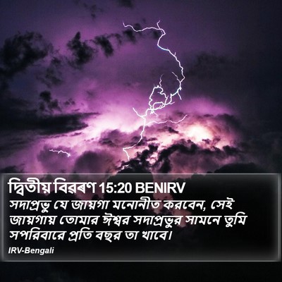 দ্বিতীয় বিৱৰণ 15:20 BENIRV Bible Verse Image