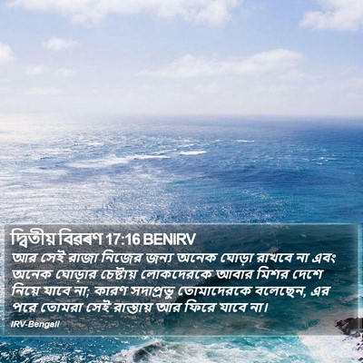 দ্বিতীয় বিৱৰণ 17:16 BENIRV Bible Verse Image