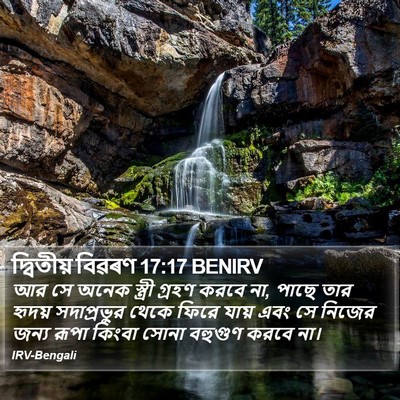 দ্বিতীয় বিৱৰণ 17:17 BENIRV Bible Verse Image