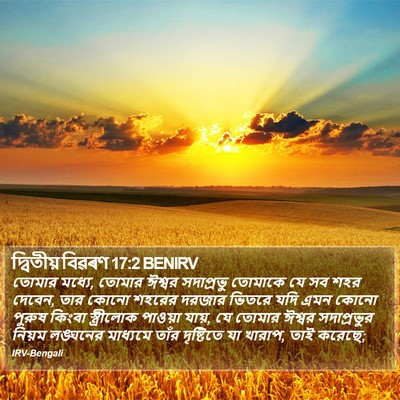 দ্বিতীয় বিৱৰণ 17:2 BENIRV Bible Verse Image