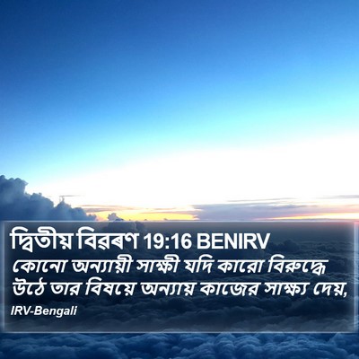দ্বিতীয় বিৱৰণ 19:16 BENIRV Bible Verse Image