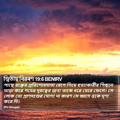 দ্বিতীয় বিৱৰণ 19:6 BENIRV Bible Verse Image