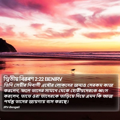দ্বিতীয় বিৱৰণ 2:22 BENIRV Bible Verse Image