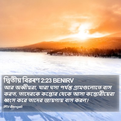 দ্বিতীয় বিৱৰণ 2:23 BENIRV Bible Verse Image