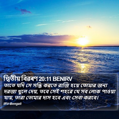 দ্বিতীয় বিৱৰণ 20:11 BENIRV Bible Verse Image