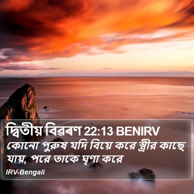 দ্বিতীয় বিৱৰণ 22:13 BENIRV Bible Verse Image