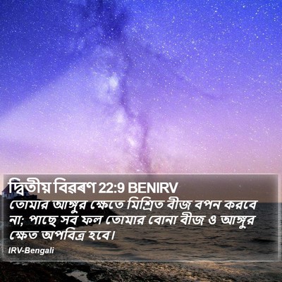 দ্বিতীয় বিৱৰণ 22:9 BENIRV Bible Verse Image