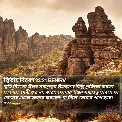 দ্বিতীয় বিৱৰণ 23:21 BENIRV Bible Verse Image