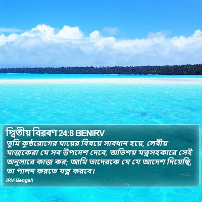 দ্বিতীয় বিৱৰণ 24:8 BENIRV Bible Verse Image