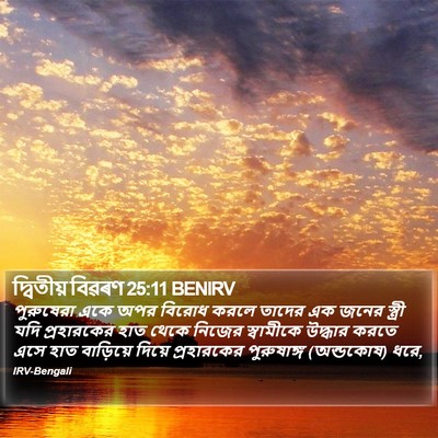 দ্বিতীয় বিৱৰণ 25:11 BENIRV Bible Verse Image