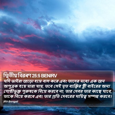 দ্বিতীয় বিৱৰণ 25:5 BENIRV Bible Verse Image