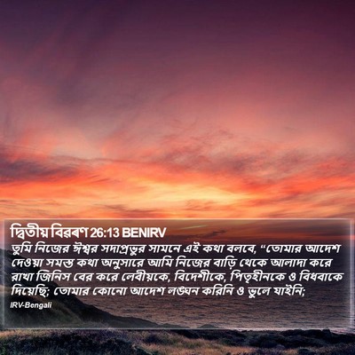 দ্বিতীয় বিৱৰণ 26:13 BENIRV Bible Verse Image