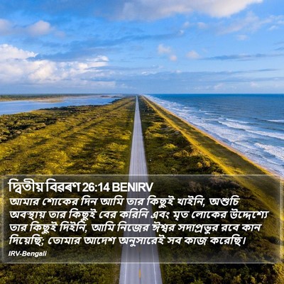 দ্বিতীয় বিৱৰণ 26:14 BENIRV Bible Verse Image