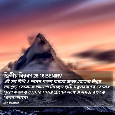 দ্বিতীয় বিৱৰণ 26:16 BENIRV Bible Verse Image