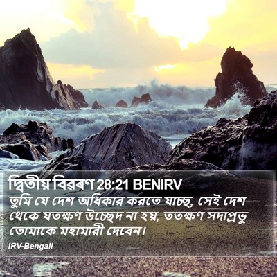 দ্বিতীয় বিৱৰণ 28:21 BENIRV Bible Verse Image