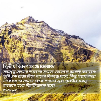 দ্বিতীয় বিৱৰণ 28:25 BENIRV Bible Verse Image