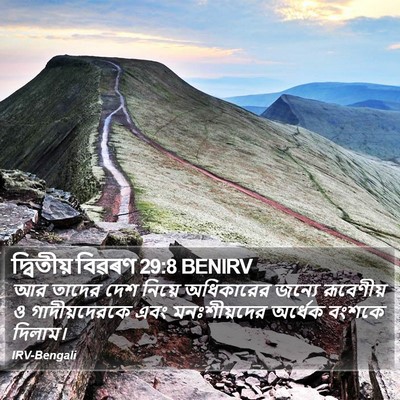 দ্বিতীয় বিৱৰণ 29:8 BENIRV Bible Verse Image