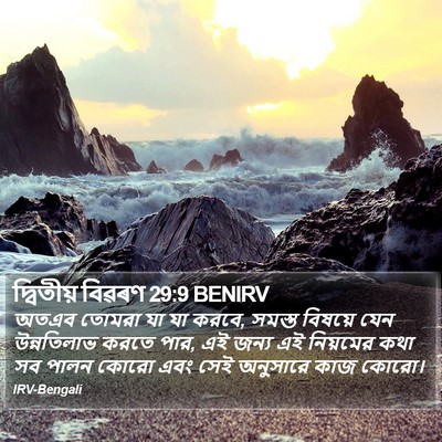 দ্বিতীয় বিৱৰণ 29:9 BENIRV Bible Verse Image
