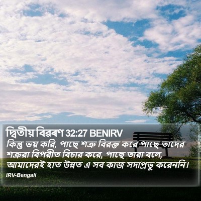 দ্বিতীয় বিৱৰণ 32:27 BENIRV Bible Verse Image