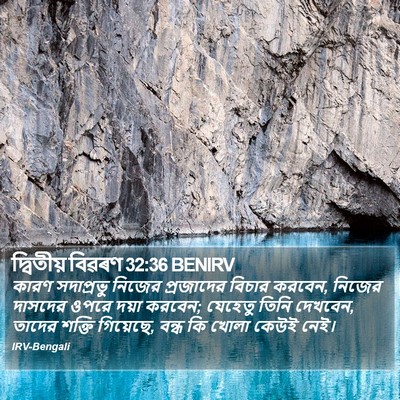 দ্বিতীয় বিৱৰণ 32:36 BENIRV Bible Verse Image