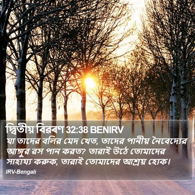দ্বিতীয় বিৱৰণ 32:38 BENIRV Bible Verse Image