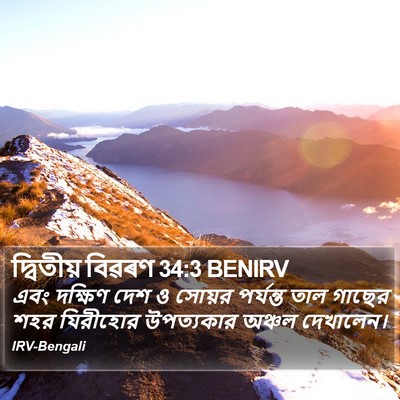 দ্বিতীয় বিৱৰণ 34:3 BENIRV Bible Verse Image