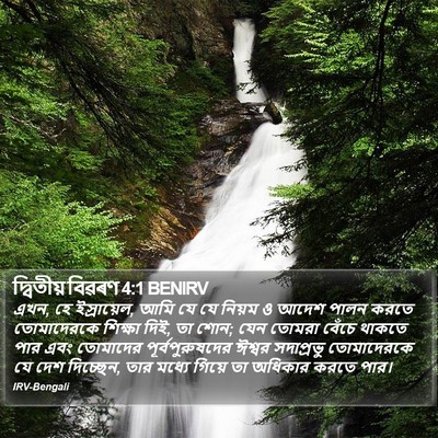 দ্বিতীয় বিৱৰণ 4:1 BENIRV Bible Verse Image