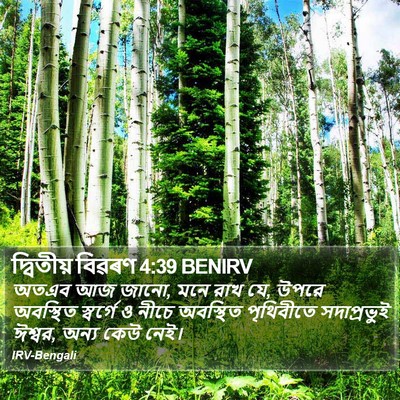 দ্বিতীয় বিৱৰণ 4:39 BENIRV Bible Verse Image