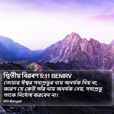 দ্বিতীয় বিৱৰণ 5:11 BENIRV Bible Verse Image