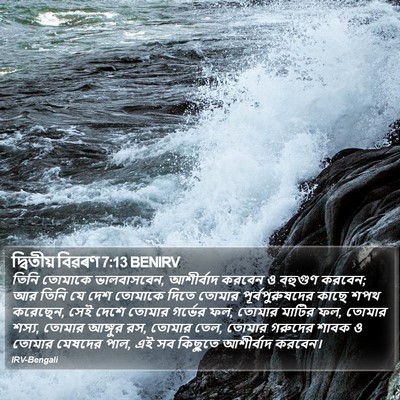 দ্বিতীয় বিৱৰণ 7:13 BENIRV Bible Verse Image