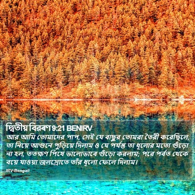 দ্বিতীয় বিৱৰণ 9:21 BENIRV Bible Verse Image