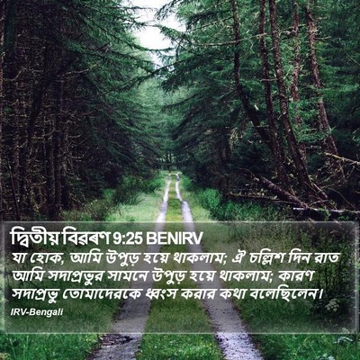 দ্বিতীয় বিৱৰণ 9:25 BENIRV Bible Verse Image