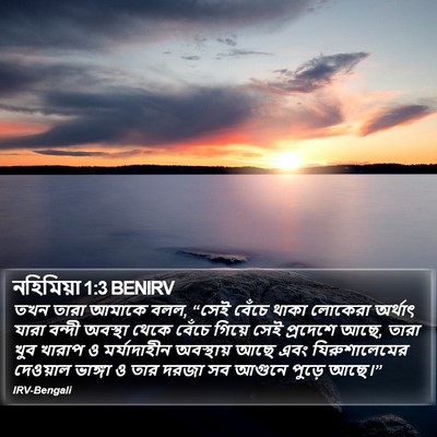 নহিমিয়া 1:3 BENIRV Bible Verse Image