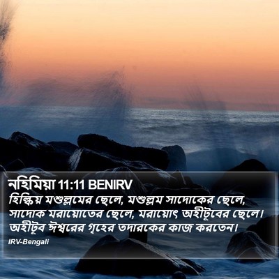 নহিমিয়া 11:11 BENIRV Bible Verse Image