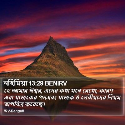 নহিমিয়া 13:29 BENIRV Bible Verse Image
