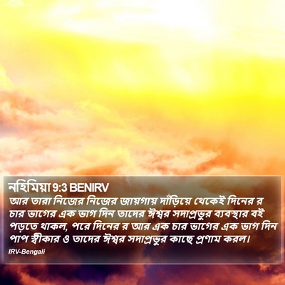নহিমিয়া 9:3 BENIRV Bible Verse Image
