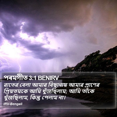 পৰমগীত 3:1 BENIRV Bible Verse Image