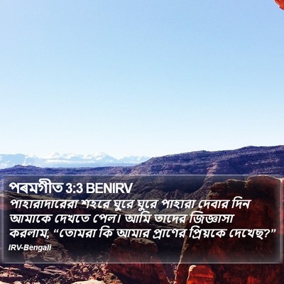 পৰমগীত 3:3 BENIRV Bible Verse Image