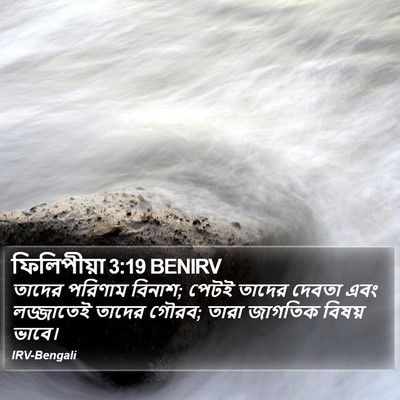 ফিলিপীয়া 3:19 BENIRV Bible Verse Image