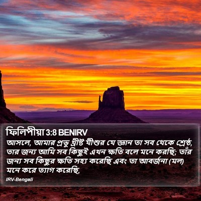 ফিলিপীয়া 3:8 BENIRV Bible Verse Image