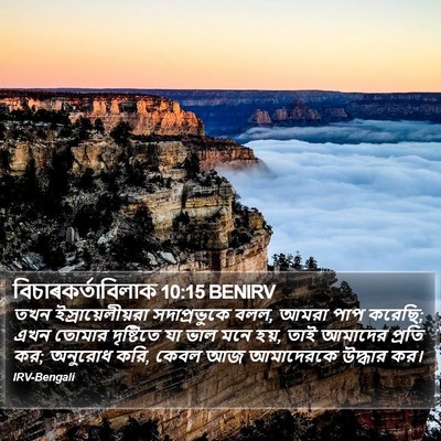 বিচাৰকর্তাবিলাক 10:15 BENIRV Bible Verse Image