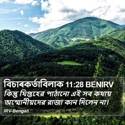 বিচাৰকর্তাবিলাক 11:28 BENIRV Bible Verse Image