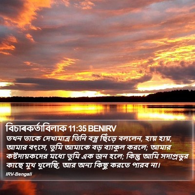 বিচাৰকর্তাবিলাক 11:35 BENIRV Bible Verse Image