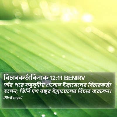 বিচাৰকর্তাবিলাক 12:11 BENIRV Bible Verse Image