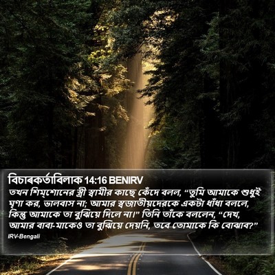 বিচাৰকর্তাবিলাক 14:16 BENIRV Bible Verse Image
