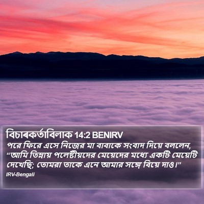 বিচাৰকর্তাবিলাক 14:2 BENIRV Bible Verse Image